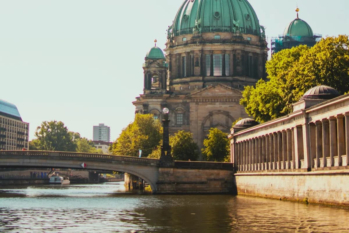 Berlin Cathedral and a bridge over the River Spree